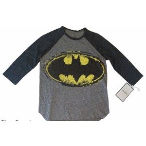 Lauren Moshi Kids Batman Raglan Sleeve T-Shirt Size 10 New With Tags